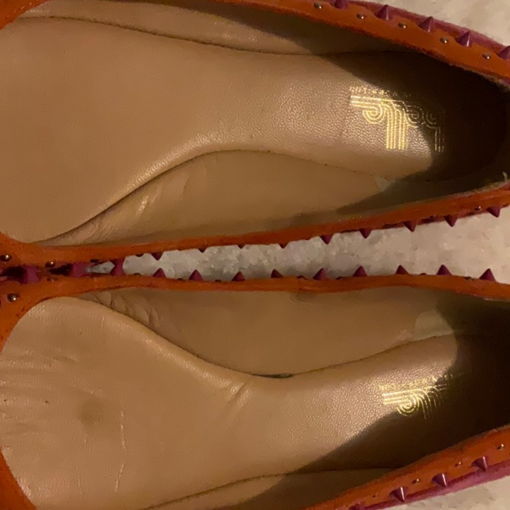 Belle pink and orange spiked flats GUC - Picture 5 of 5